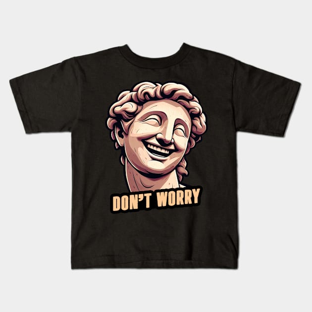 Matthew 6:27 Do Not Worry Kids T-Shirt by Plushism